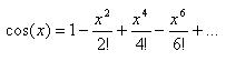 Formula for cosine