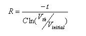 Solved RC debouncer formula