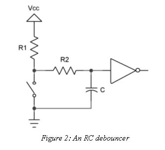 RC debouncer circuit