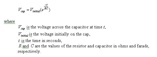 Formula for RC debouncer