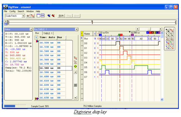 Digiview main screen display