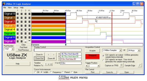 USBee main screen