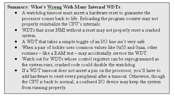What's wrong with most watchdog timers