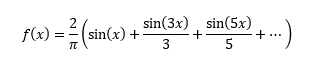 Fourier expansion of a square wave