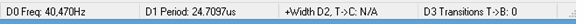 LogicPort measurements display