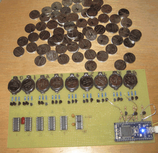 Board used to profile coin cells