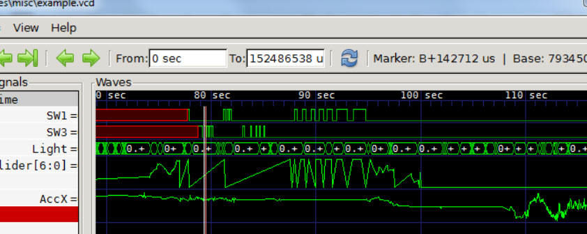 Output from vcdMaker