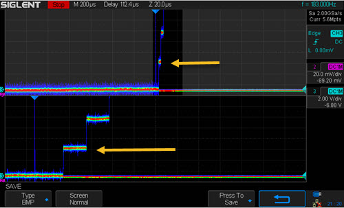 Oscilloscope color temperature display