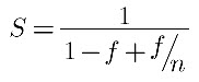 Formula for Amdahl's Law