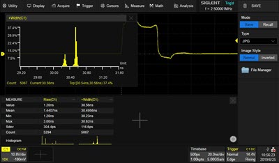 SDS5000X histogram feature