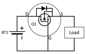 FET to avoid backwards battery