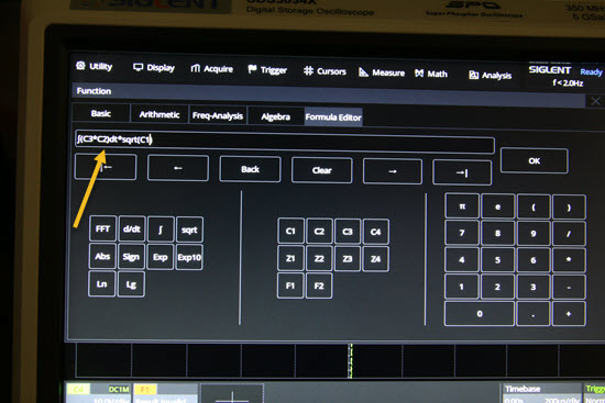 random math in an oscilloscope