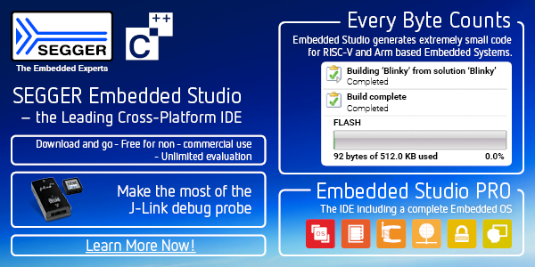 SEGGER Embedded Studio cross platform IDE